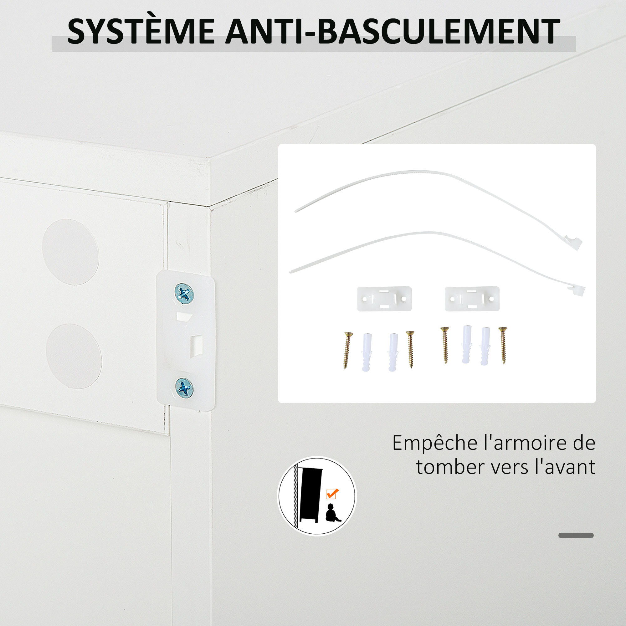 Commode buffet de rangement 2 tiroirs coulissants 3 portes étagère réglable panneaux de particules 117 x 36 x 74 cm blanc