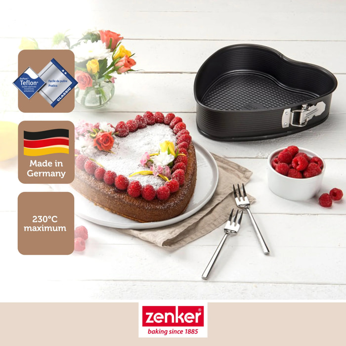 Moule à gâteau coeur avec charnière 27 x 25 cm Zenker Special Creative