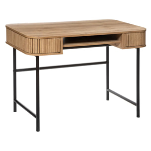 Bureau 2 portes "Colva" effet chêne L105cm