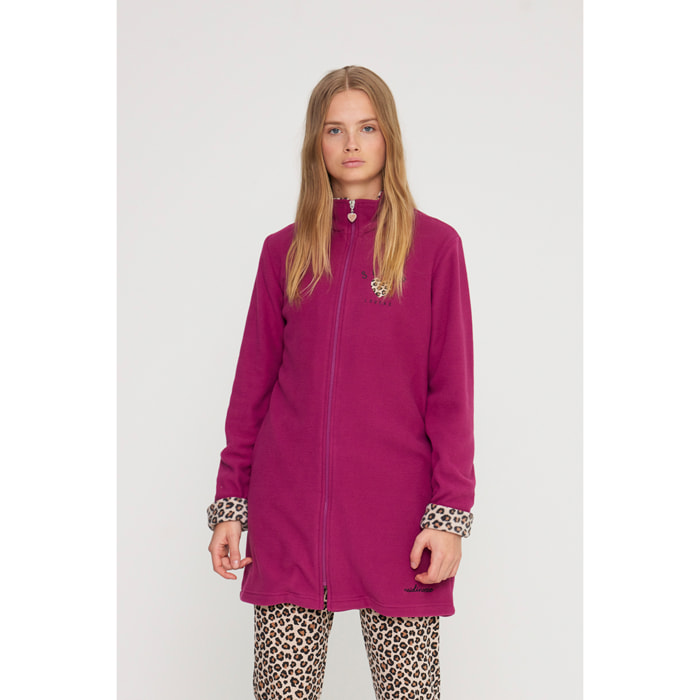 Vestaglia donna sleep in pile con zip Noidinotte