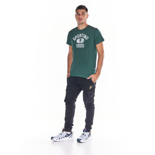 Camiseta de hombre College estampado grande