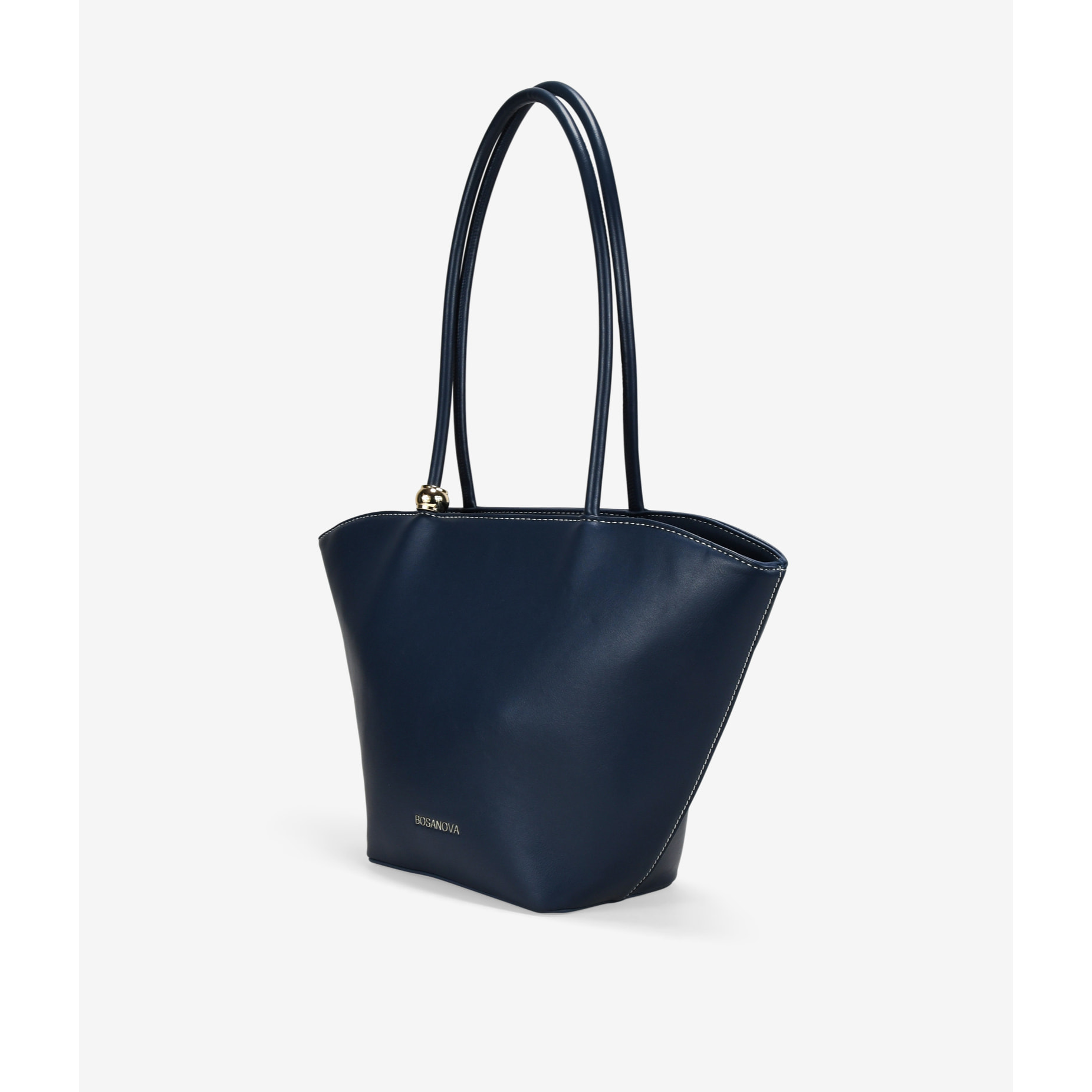 Bolso tote azul con cremallera