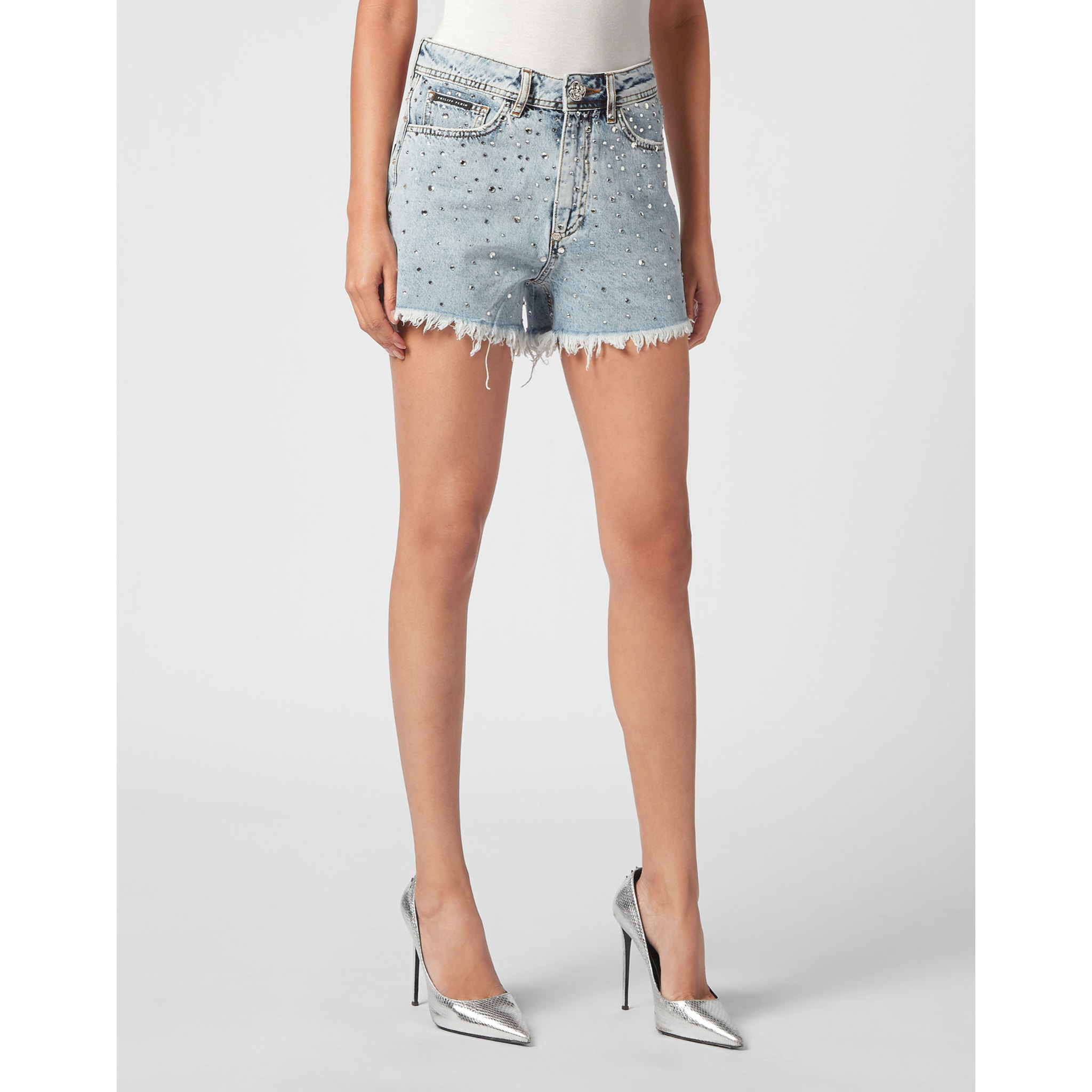 PHILIPP PLEIN Pantalones cortos vaqueros