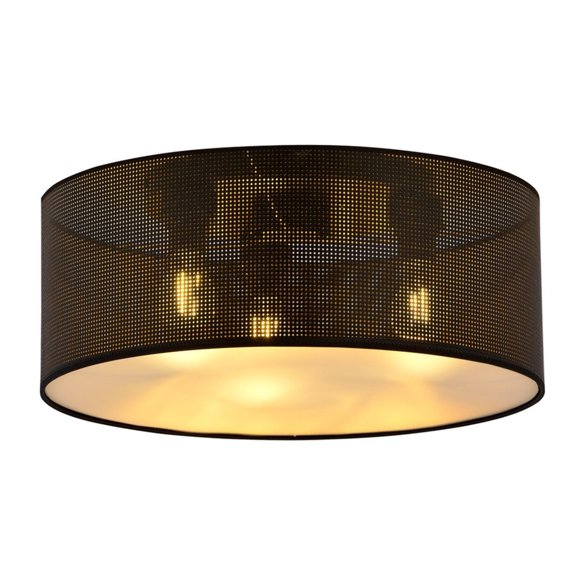 Lampada a sospensione ASTON in acciaio nero e oro