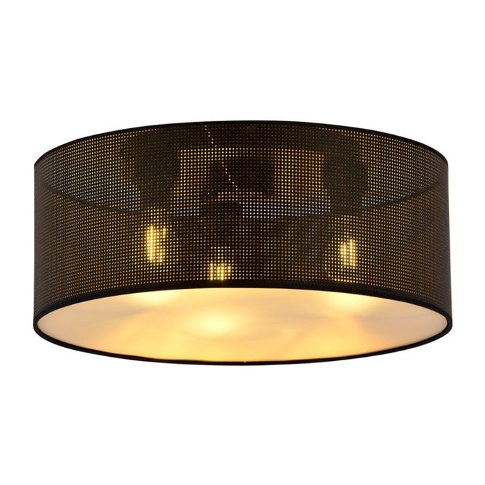 Lampada a sospensione ASTON in acciaio nero e oro