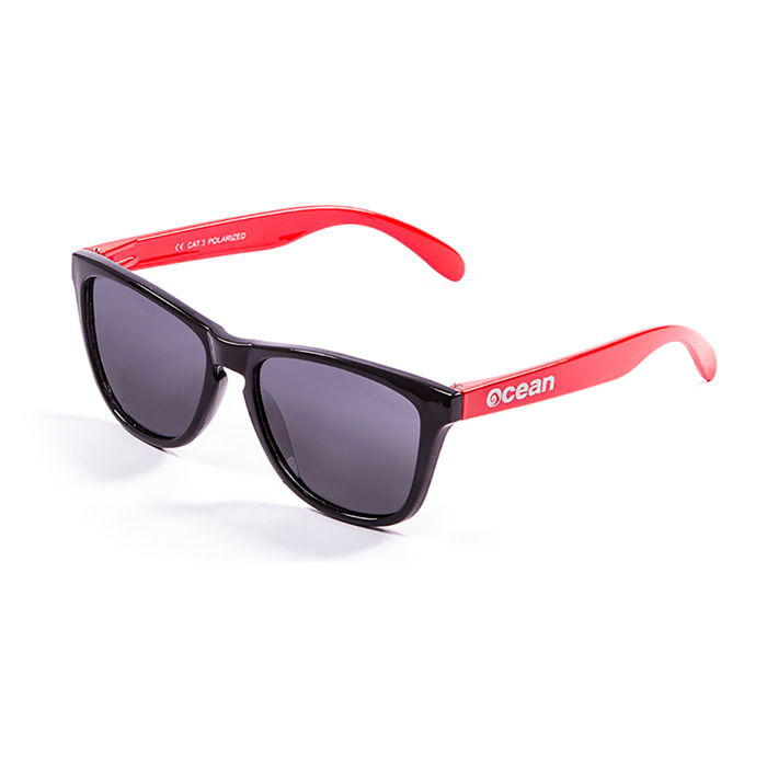Gafas de sol OCEAN SEA - Frente negro + brazo rojo + / Ahumada