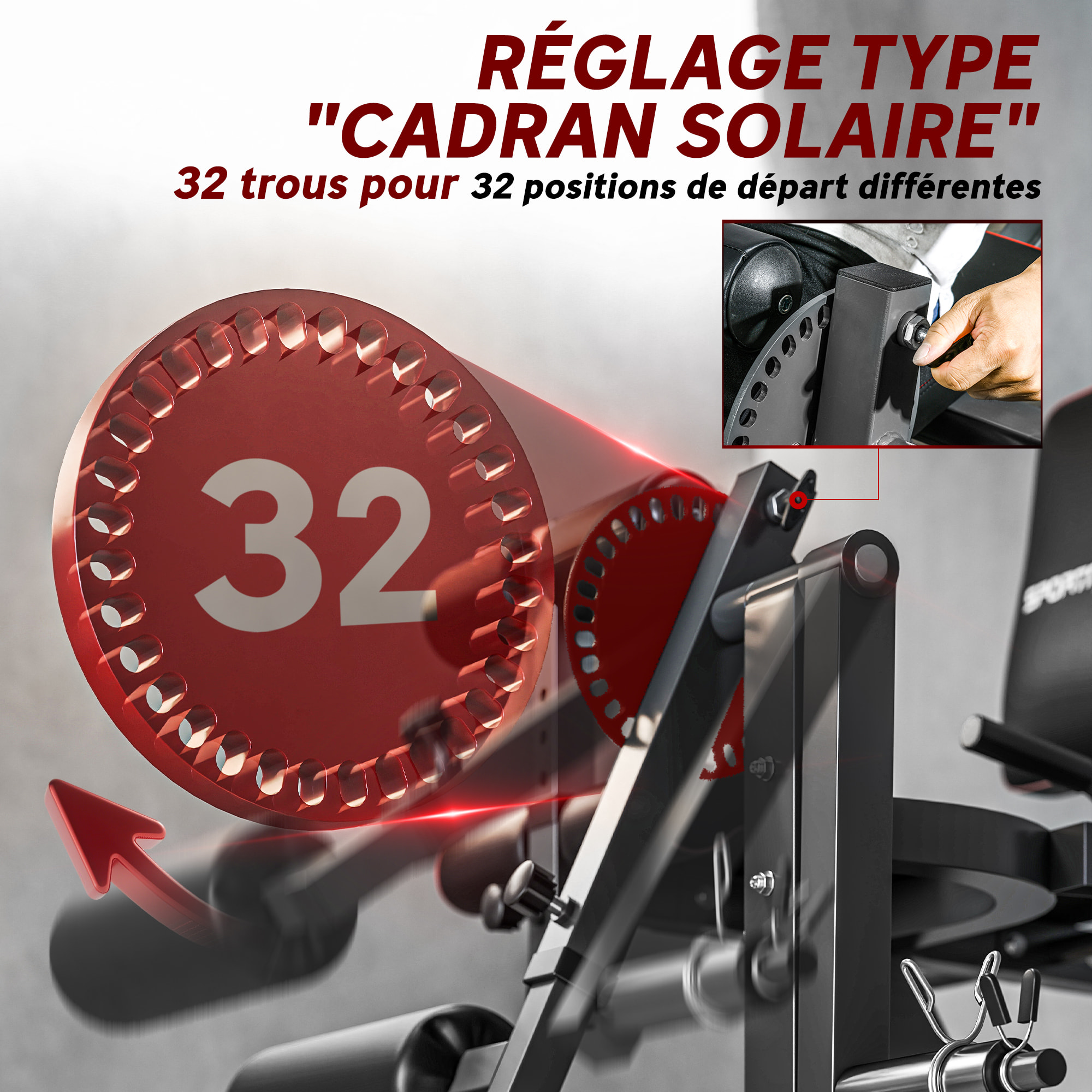 Leg press machine - Leg Curl - presse à mollets - entièrement réglable - max. 120 Kg
