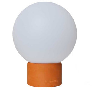 Lampe de table touch effet beton orange LED TERRA TERRE CUITE h25cm