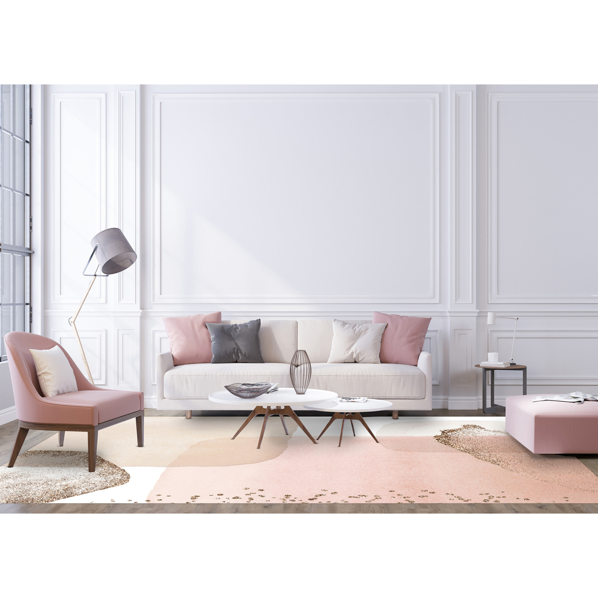 Alfombra de vinilo CERAMIKO, Larissa, diseño moderno 70x100 cm