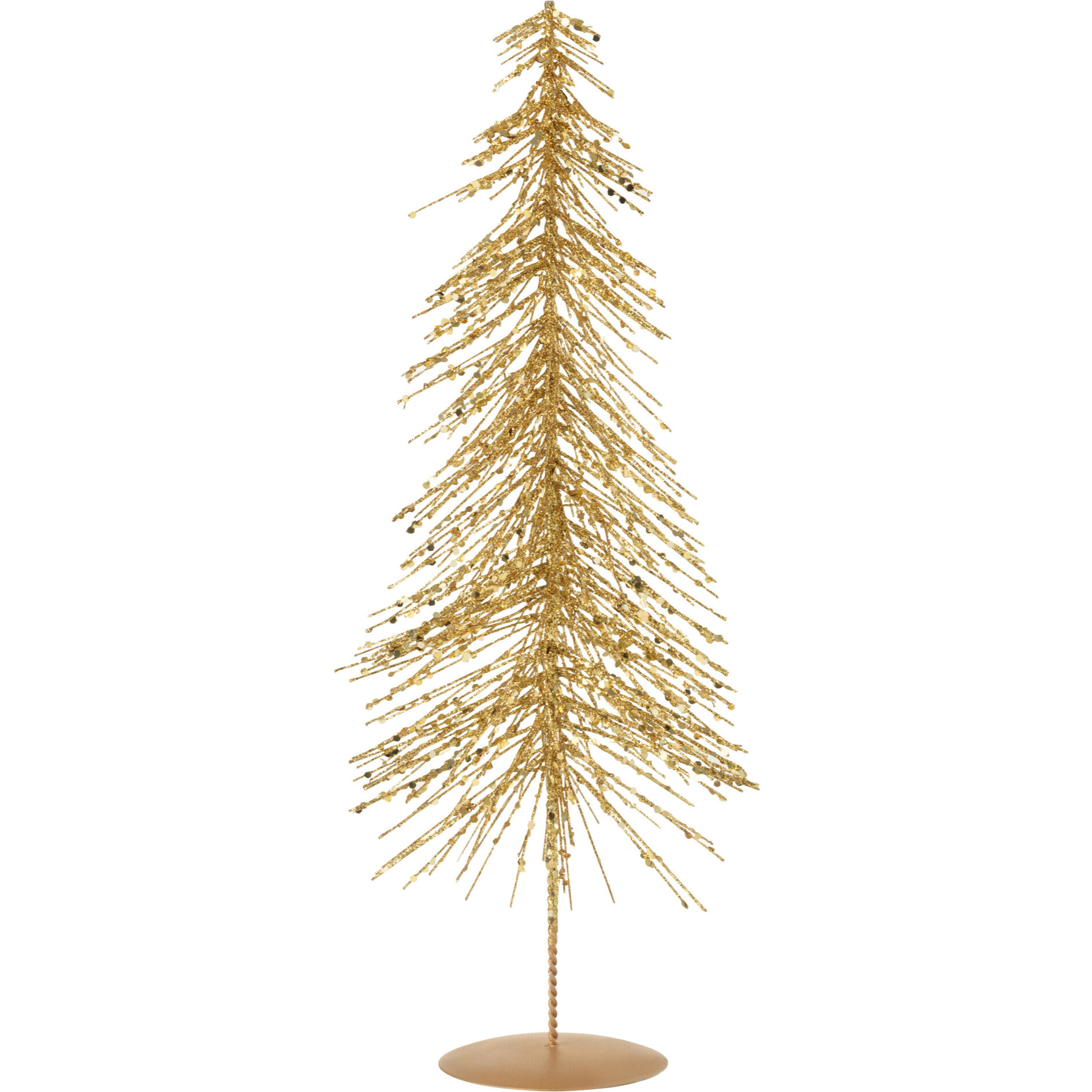 J-Line décoration Sapin De Noël Paillettes - plastique - or - medium