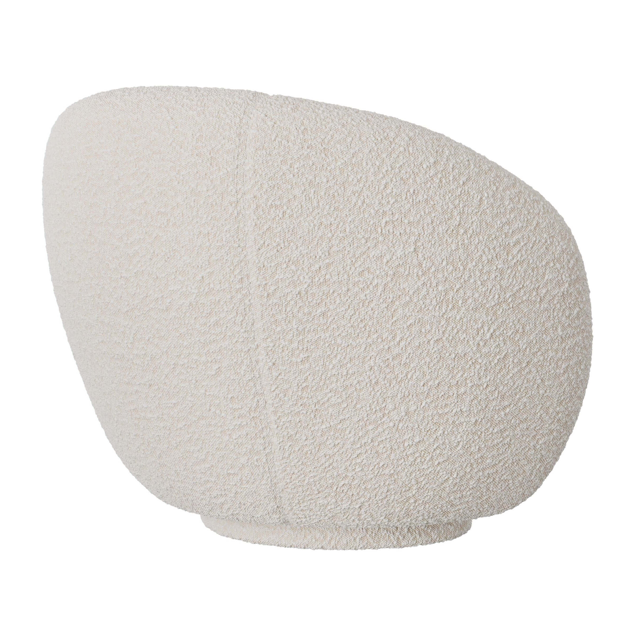 Fauteuil en tissu bouclé blanc - Naya