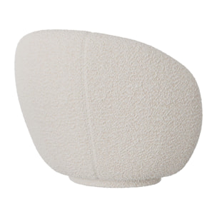Fauteuil en tissu bouclé blanc - Naya
