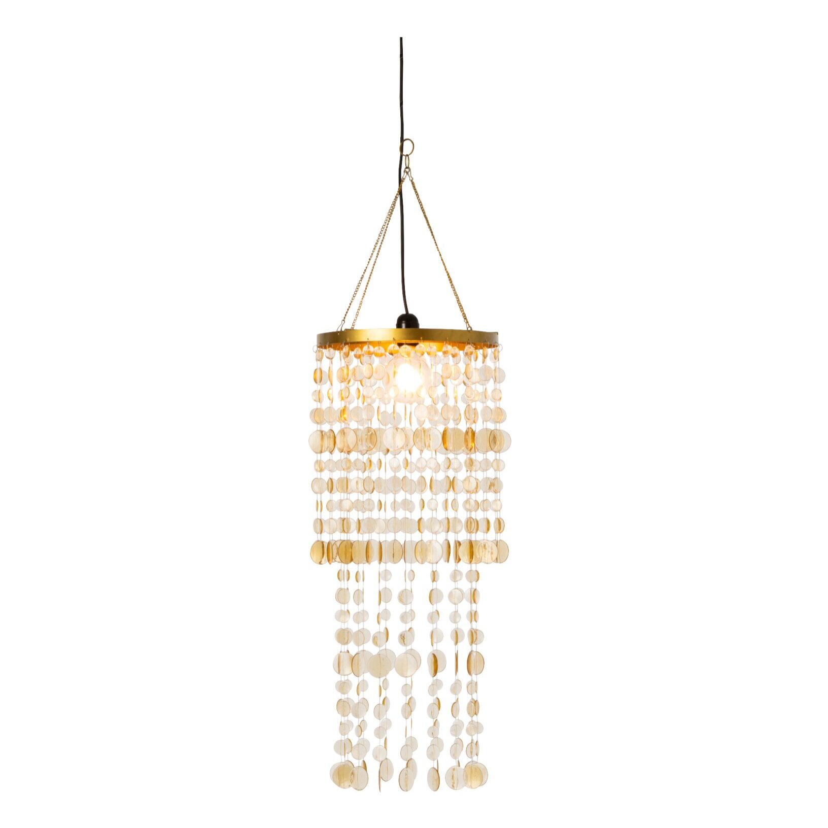 J-Line abat-jour perles - doré - small