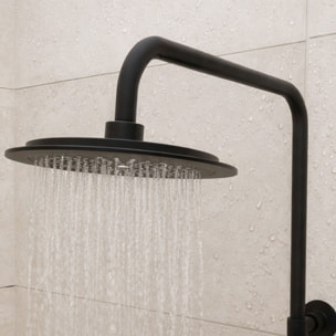 Colonne de douche Mécanique finition Noire Mate - 133x28x52 cm - MOLLY BLACK