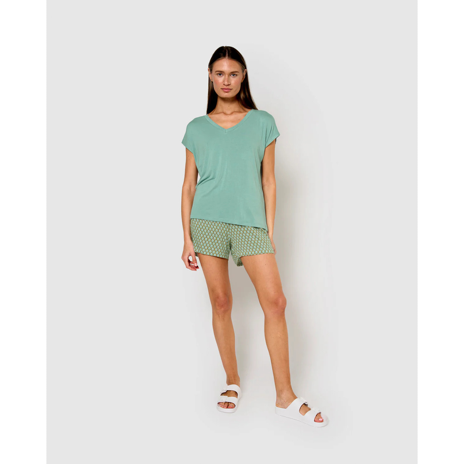 Pijama corto viscosa way agua marina