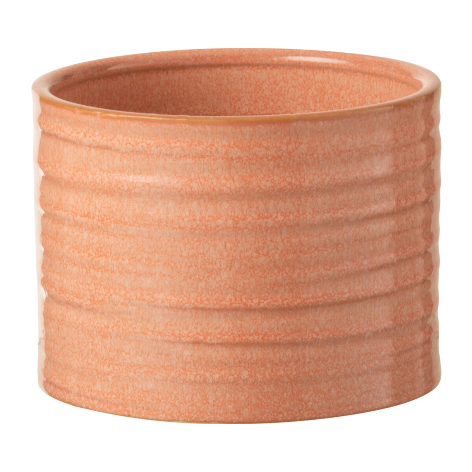 J-Line cache-pot Uni Rond - céramique - orange - large - Ø 17.5 cm