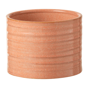 J-Line cache-pot Uni Rond - céramique - orange - large - Ø 17.5 cm