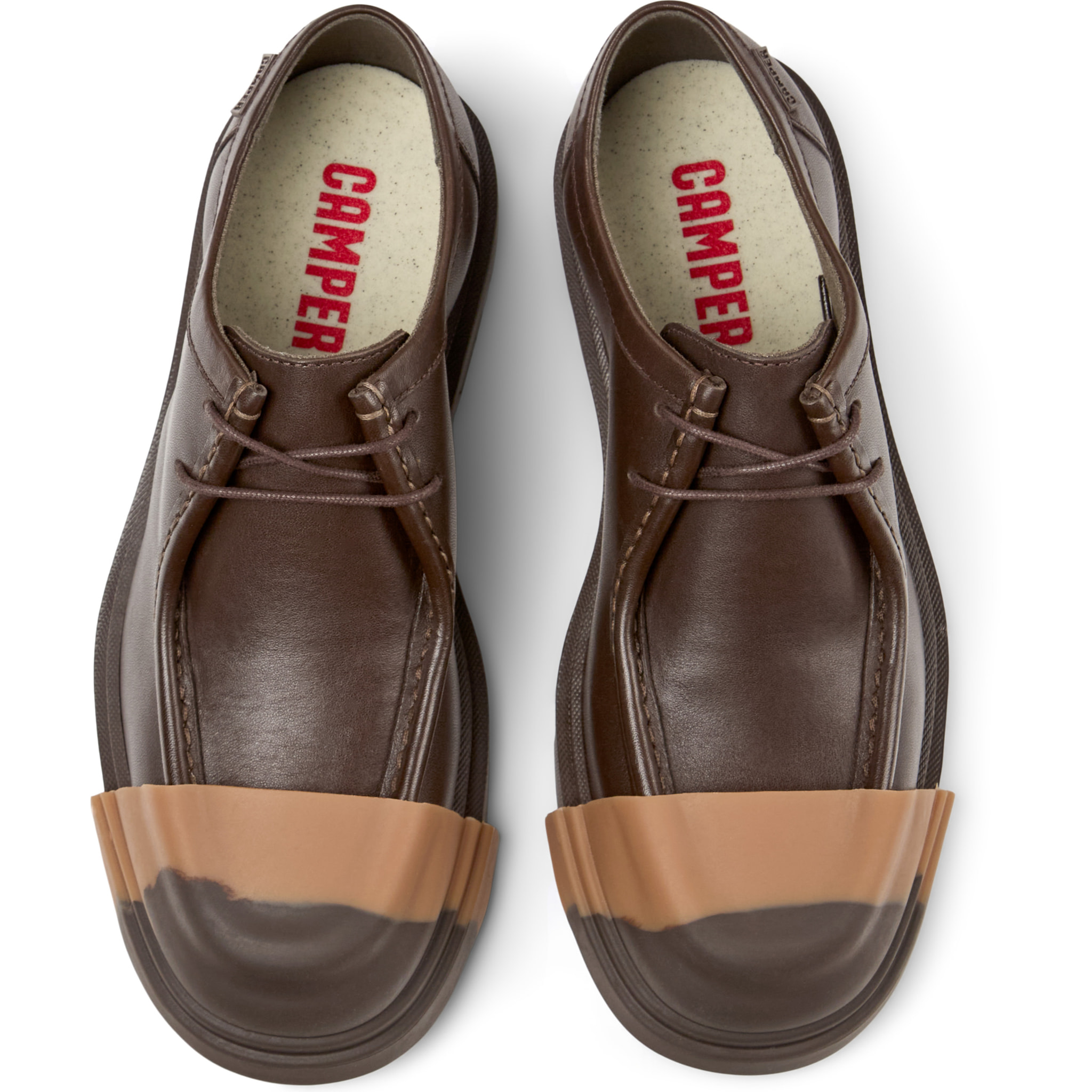 Zapatos de cordones - CAMPER Junction - Marron - Cuero liso