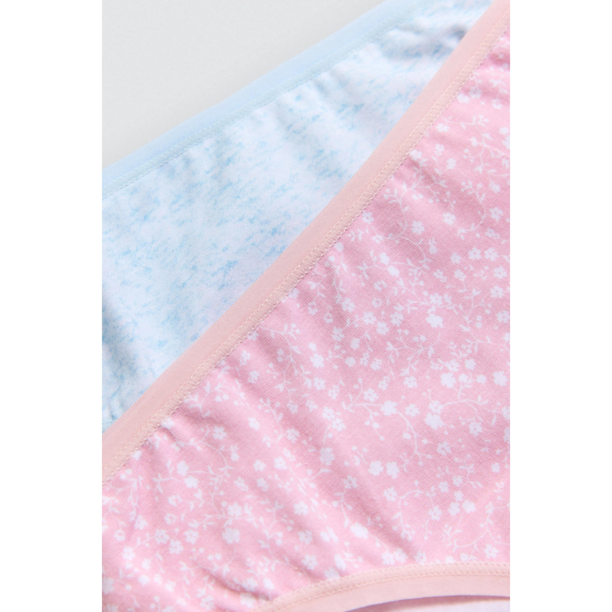 Confezione da 2 mutandine in cotone per bambine con stampe floreali e screziate