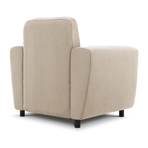 Fauteuil "Audra" en velours beige