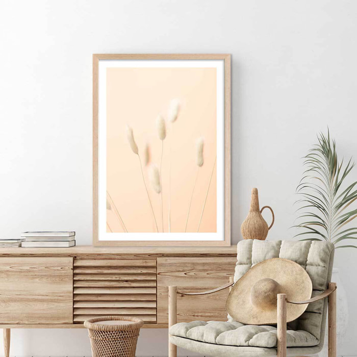 Affiche  scandi pampa Affiche + cadre en bois - Chêne