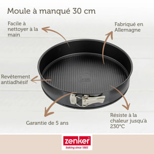 Set de 4 ustensiles de pâtisserie moule à manqué 2 bols et spatule Black metallic Black mettallic Zenker  Black mettallic