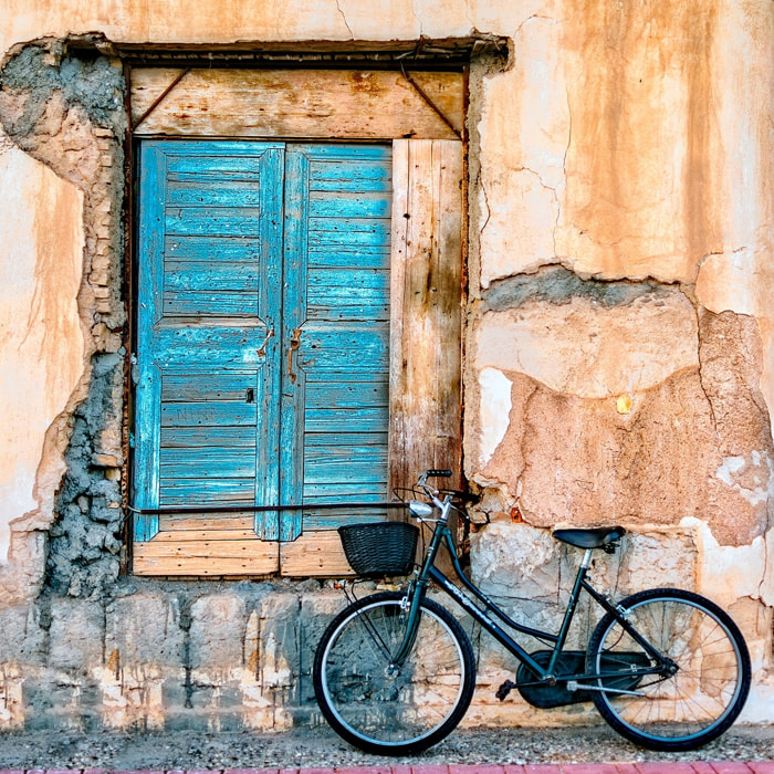 Tableau bicyclette bleue Toile imprimée