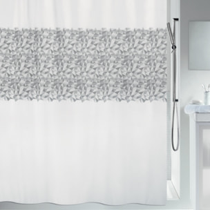 Rideau de douche Polyester IROKO 240x180cm Gris & Blanc Spirella