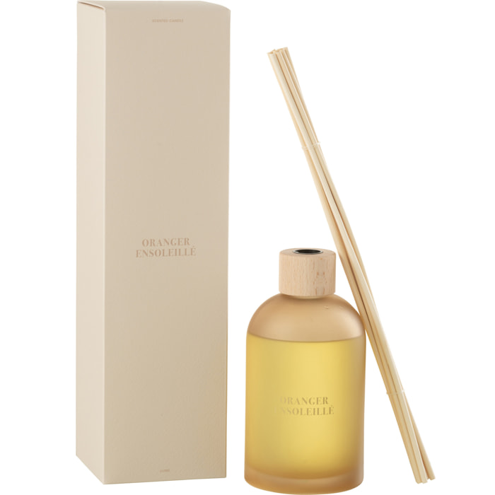 J-Line Bâtonnets parfumés Accords Essentiels - Oranger Ensoleillé - jaune - 550ml