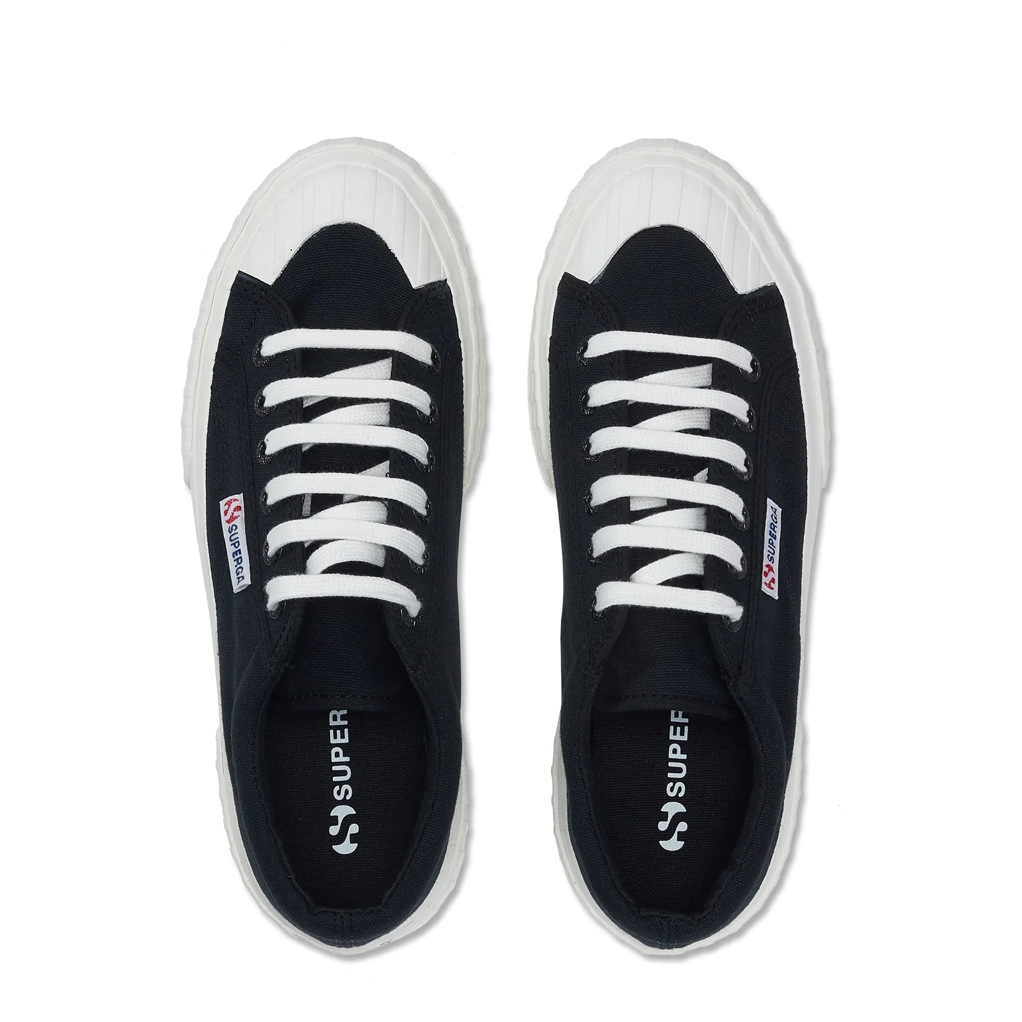 Superga - Sneakers Donna Nero - 2631 Stripe Platform