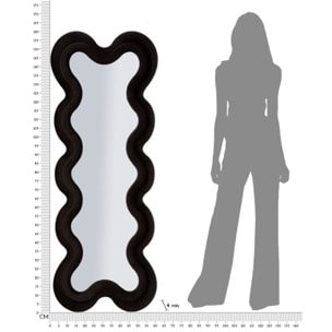 SPECCHIO DA MURO MONICA NERO CM 58X4X160 (MISURA SPECCHIO CM 39X124)