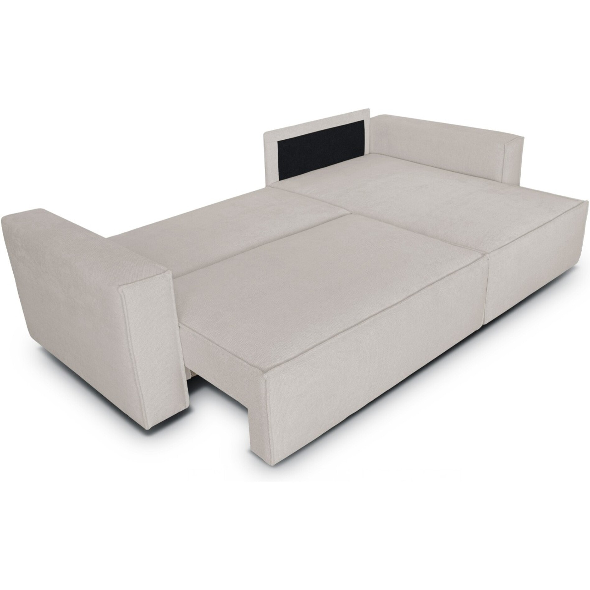 Canapé d'angle convertible 4 places en tissu chenille - LIVIA