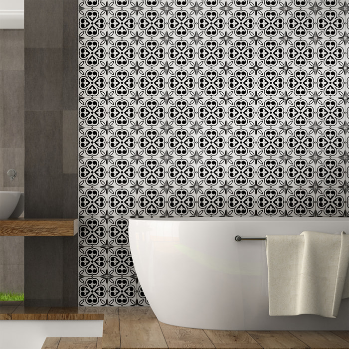 Stickers muraux - Sticker Mural Carrelage adhésif Cuisine Salle de Bain - 60 STICKERS CARRELAGES AZULEJOS DONA