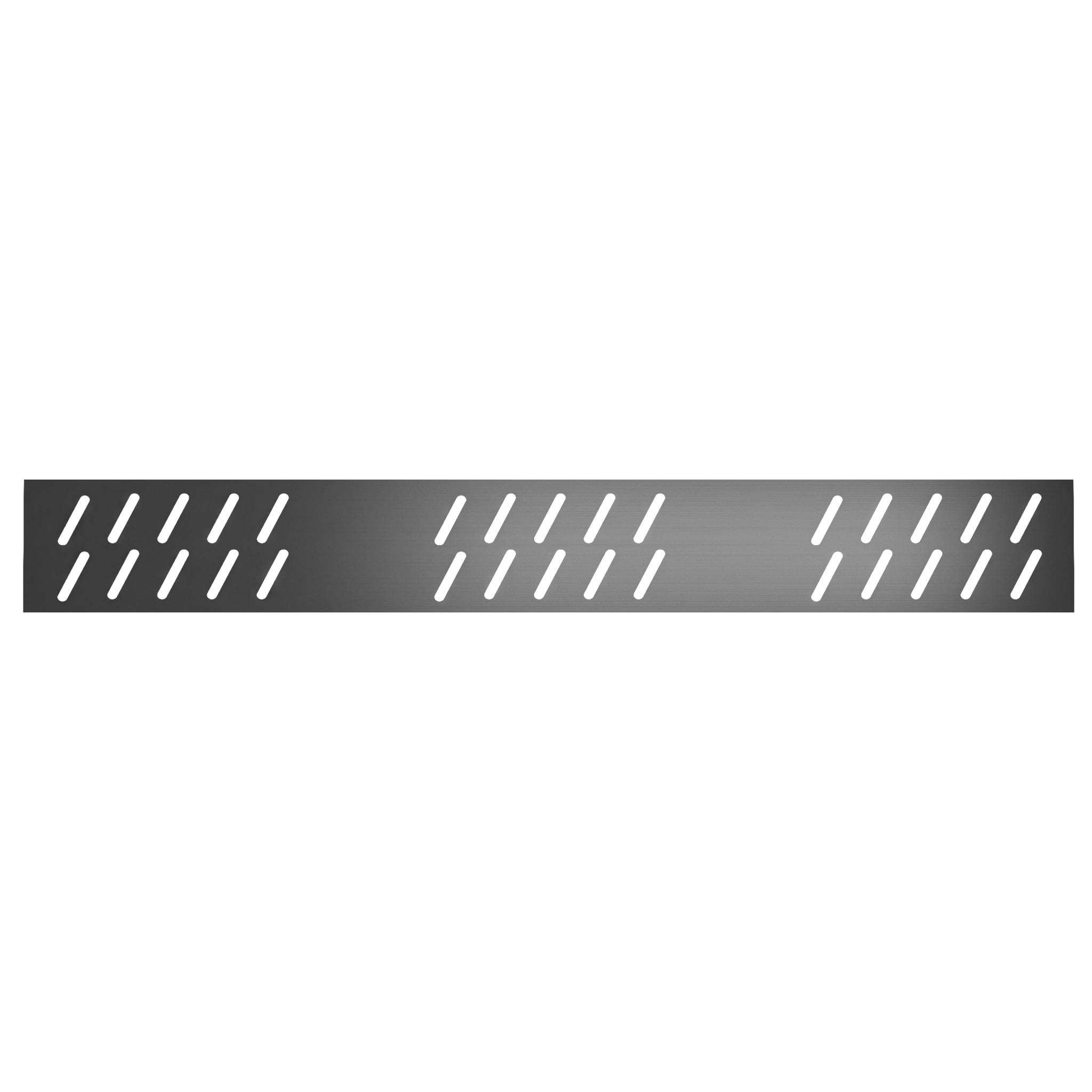 Grille linéaire en Aluminium finition Gun Metal pour receveur - 79.5x11x0.2cm - GRID LINE GUN METAL