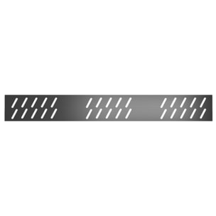 Grille linéaire en Aluminium finition Gun Metal pour receveur - 79.5x11x0.2cm - GRID LINE GUN METAL