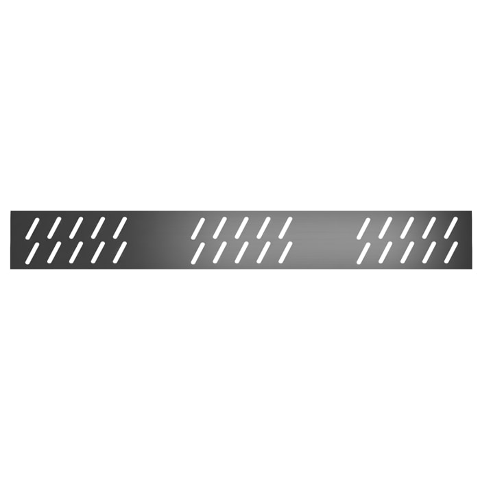 Grille linéaire en Aluminium finition Gun Metal pour receveur - 79.5x11x0.2cm - GRID LINE GUN METAL