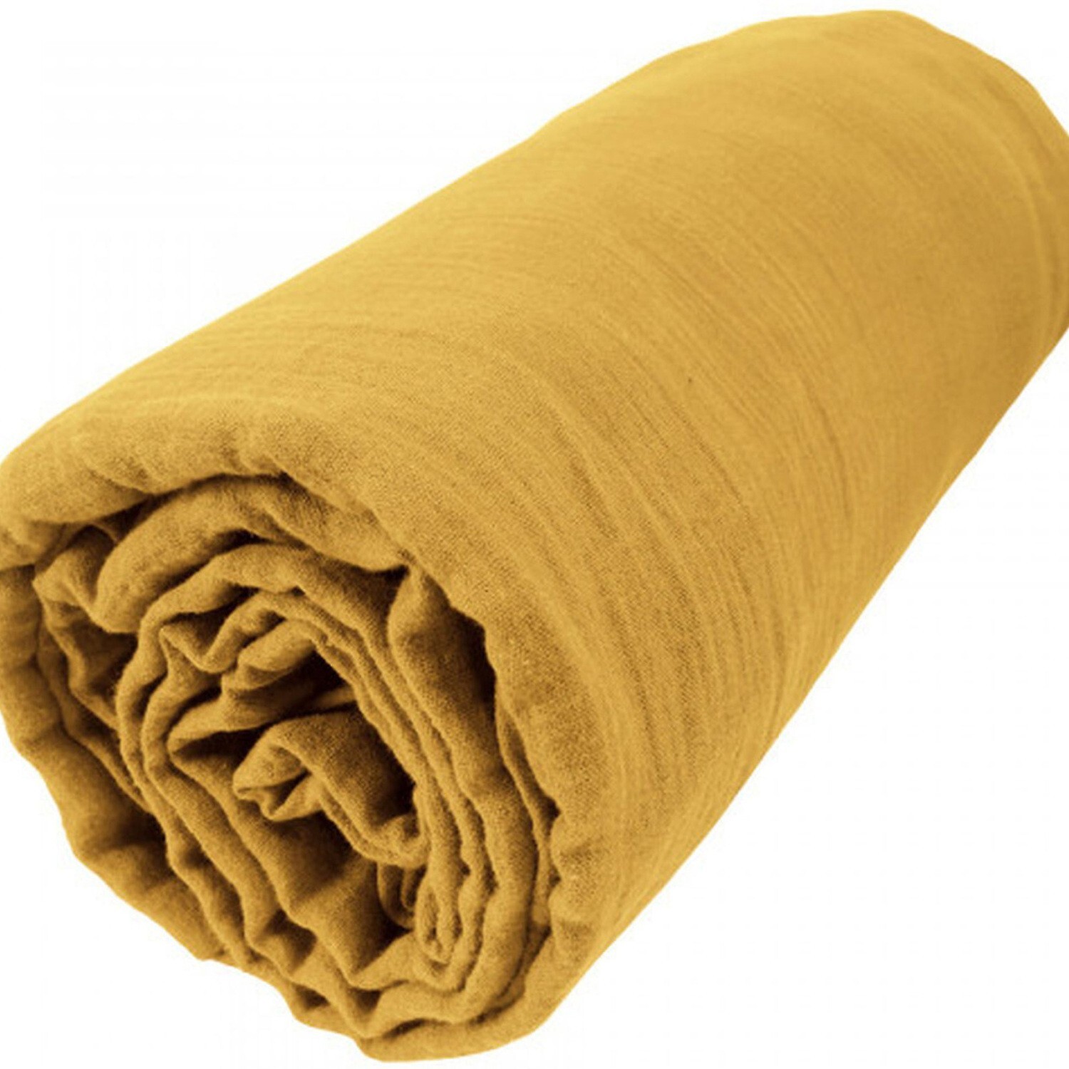 Drap Housse - Bonnet:30cm - 100% gaze De Coton Safran