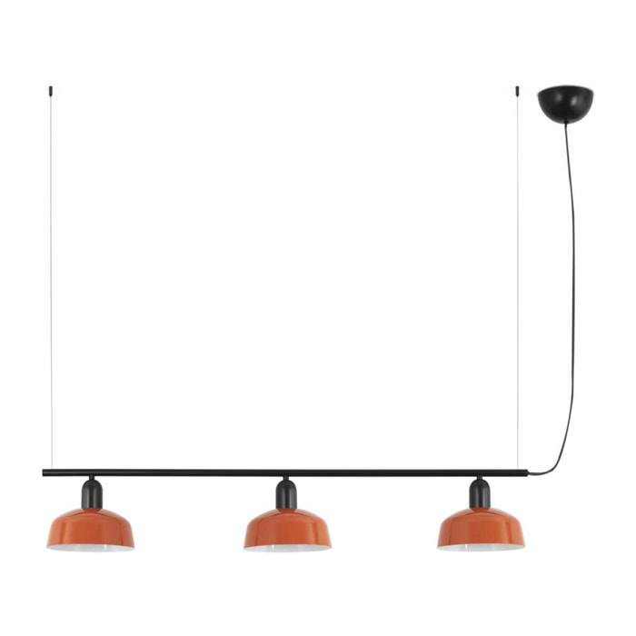 TATAWIN S métal 3L Lampe suspension orange roux