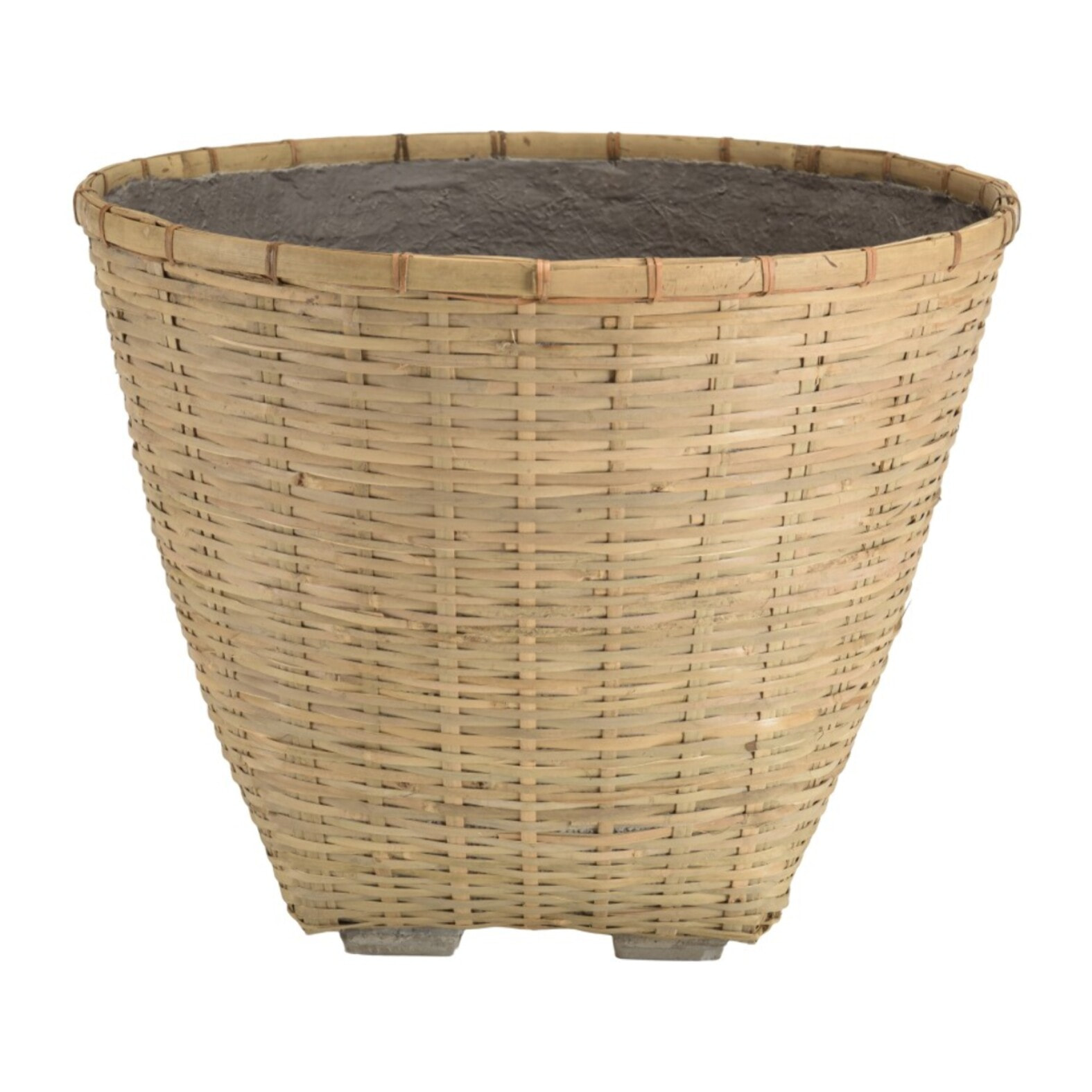 HECTOR - Pot de fleur rond 60x60cm en bambou naturel