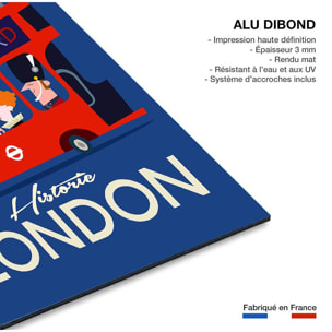 Tableau retro bus london Tableau alu Dibond