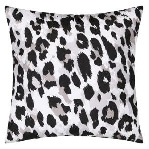 Coussin motif léopard - Noir
