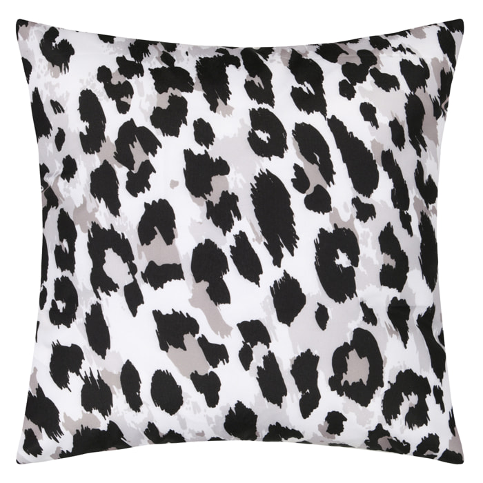 Coussin motif léopard - Noir