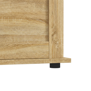 Coffre malle de rangement coffre à jouets dim. 80L x 40l x 45H cm effet bois clair