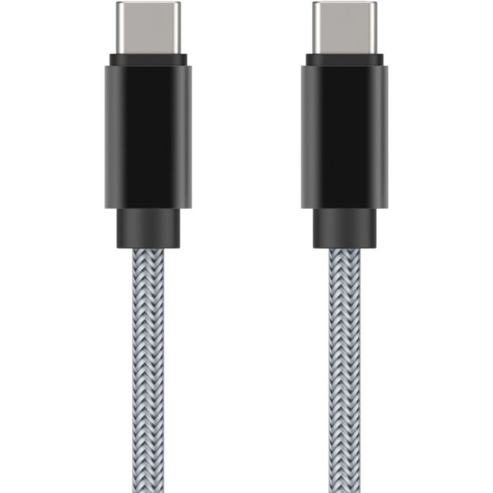 Câble USB C ADEQWAT vers USB-C gris 2m