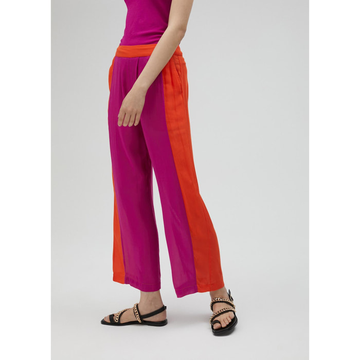 Pantaloni morbidi bicolori