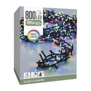 Guirnalda iluminación navideña con 800 led multicolor - 16 metros