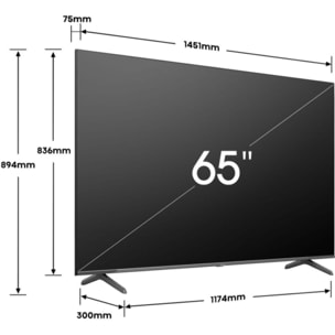 TV QLED HISENSE 65E7NQ PRO 2024