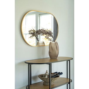 Specchio da parete Madrid in alluminio color ottone 50x80 cm