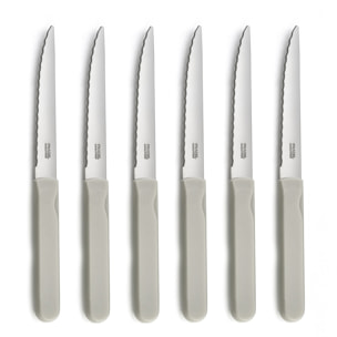 Energy Blanco - Set de 6 cuchillos para carne