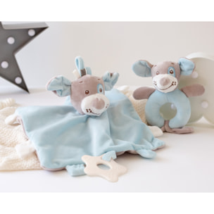 SET AZUL DOUDOU Y SONAJERO PERRITO